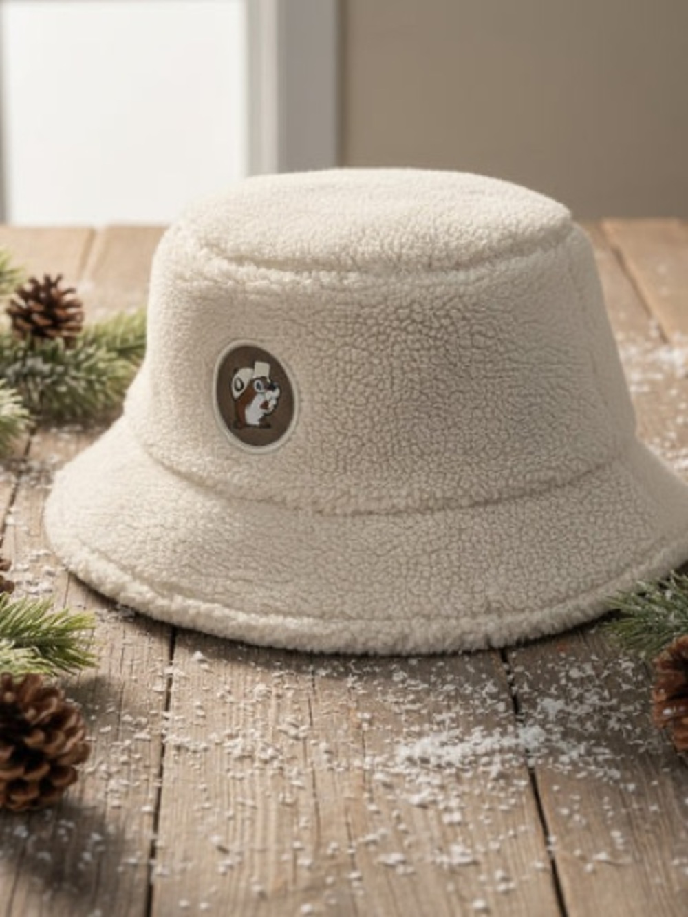 Buc-ee’s | Cream Sherpa Bucket Hat with Buc-ee’s Logo Patch